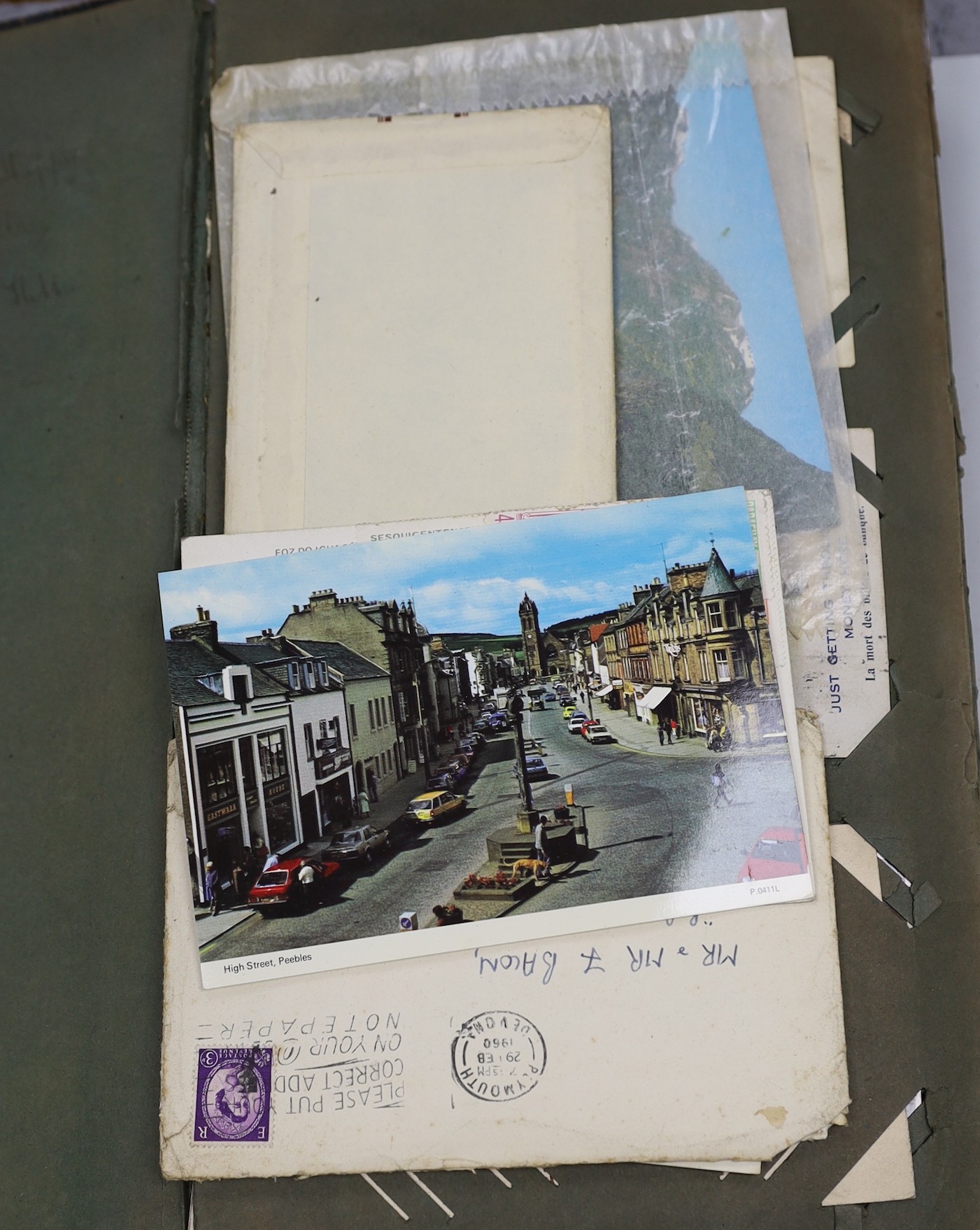 Two albums of Edwardian and later postcards